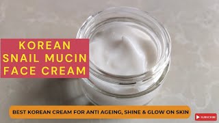 How to make snail mucin cream for anti ageing n smooth glowing skin [upl. by Josee530]