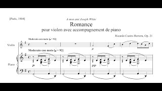 CASTRO Ricardo  Romance pour Violon Op 21 1904 [upl. by Clorinde163]