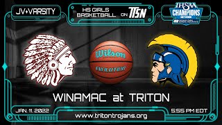 Winamac at Triton  JV amp Varsity Girls HNAC Basketball 💙 Senior Night🏀 1112022 [upl. by Gary348]