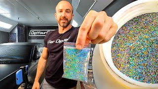 Turning a Car into a Rainbow Bass Boat Using NEW Holographic Super Flakes [upl. by Hoehne152]