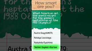 What American set the world record for the womens heptathlon at the 1988 Olympics [upl. by Anatola]