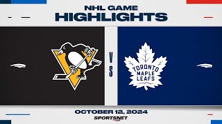 NHL Highlights  Penguins vs Maple Leafs  October 12 2024 [upl. by Drarehs]