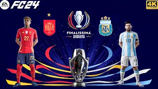 FC 24  Spain Vs Argentina  Finalissima 2025  Ft Messi Yamal  4K60 HDR [upl. by Icam484]