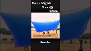 fortuner vs worlds biggest pillow shortfeed MRINDIANHACKER short viral [upl. by Yelah]