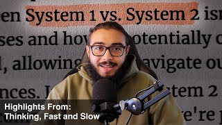 System 1 vs System 2  Highlights from Thinking Fast and Slow [upl. by Atiuqes]