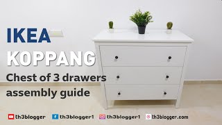 IKEA KOPPANG chest of 3 drawers assembly instructions very detailed [upl. by Lindsy146]