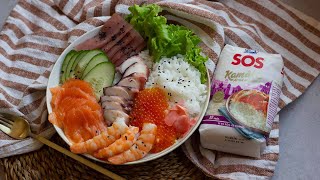 🍣✨ ¡Chirashi con Arroz SOS Kamâlis  Receta Fácil y Deliciosa 🥢 [upl. by Alemac]