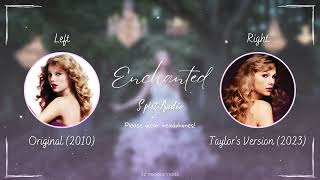 Taylor Swift  Enchanted Original vs Taylors Version Split Audio  Comparison [upl. by Ahsika]