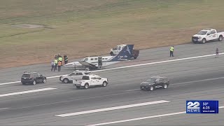 Small plane has hard landing at Logan International Airport [upl. by Kazimir]