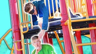 Blind quotHide and Seekquot on a 3 Story Playground [upl. by Idnarb]