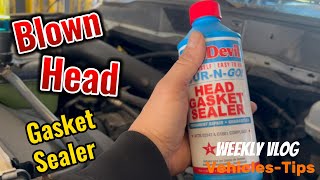 Vehicles Tips Blown head gasket sealer  Best repair treatment Product Blue Devil Liquid Top review [upl. by Elery236]