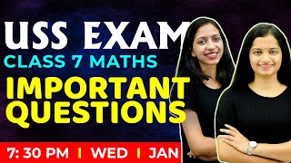 USS Exam Maths  Important Questions  Exam Winner USS [upl. by Rogergcam]