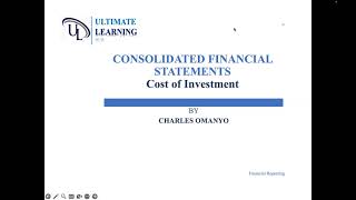 FR Consolidated Statement of Financial Position Cost of Investment  Part 1 [upl. by Lrac]