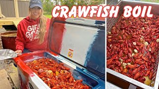 HOSTING MY FIRST CRAWFISH BOIL  HOW TO DO IT TOO [upl. by Even]