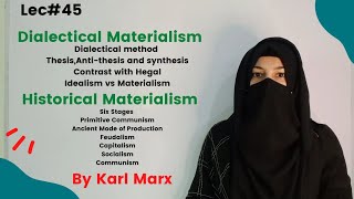 Dialectical Materialism And Historical Materialism By Karl Marx  Thesisanti thesis synthesis [upl. by Ahseyn]