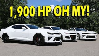 Three Summit White Camaro SS’s with 1900 RWHP CamaroFest 7 [upl. by Nedak442]