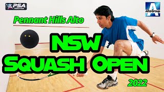 2022 NSW Squash Open Match Replay  Krishna Viswanathan vs Bradley Fullick [upl. by Elleirol]