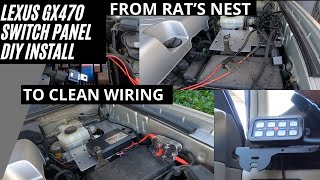 Lexus GX470 Switch Panel Install CLEAN UP YOUR ACCESSORY WIRING [upl. by Tehr666]