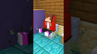 HELP JJ Sister 🎀 amp Mikey VS Evil JJ in Toilet  Minecraft Animation shorts [upl. by Anis]