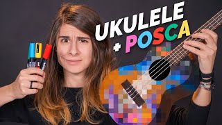 Customizzo un UKULELE con gli UNI POSCA 🐸 [upl. by Llehcsreh]