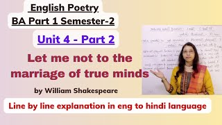 Let me not to the marriage of true minds by willam Shakespearereading readings in poetryba 1st sem [upl. by Deeanne]