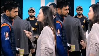 Babar Azam with Sana javeed amp Shoaib Malik  Karachi Kings vs Lahore Qalandar [upl. by Thekla]