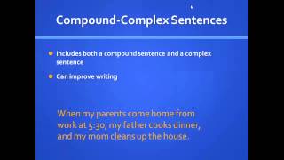 CompoundComplex Sentences [upl. by Nilcaj596]