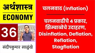 Economy 36 चलनवाढ सूत्र 4 प्रकार Disinflation Deflation Reflation Stagflation [upl. by Ekyt]