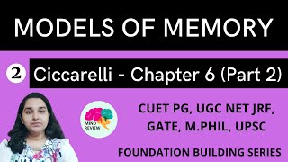 PSYCHOLOGY Ciccarelli Chapter 6  Part 2  MODELS OF MEMORY  Mind Review [upl. by Leunad]