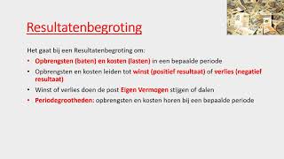 Liquiditeitsbegroting en Resultatenbegroting [upl. by Dualc]