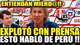 BRUTAL CONFERENCIA RICARDO GARECA EXPLOTA CON PERIODISTAS AL HABLAR SOBRE PERÚ VS CHILE 2026 [upl. by Rabkin]