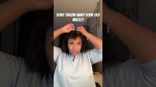 Flip over method wiginstall flipover hairstyle wigs leaveout halfwig wigtutorials curlywig [upl. by Adnamal]