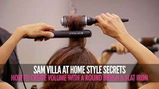 How To Create Volume With a Round Brush and Flat Iron [upl. by Kallman203]