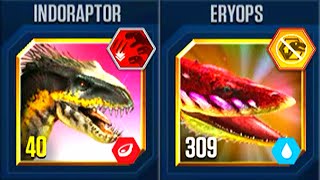 INDORAPTOR VS ERYOPS MODS BATTLE  HT GAME [upl. by Annoet]