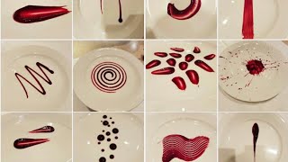 20 Different plating techniques  simple techniques for saucegel  art on plate  by Monika Talwar [upl. by Atiuqiram]