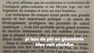 Le nombre dor  le nombre pi issu de phi en géométrie  Relations Métriques [upl. by Nyssa]