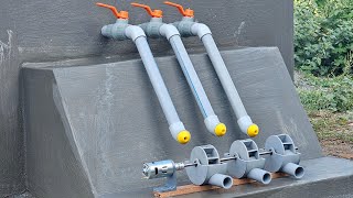 Making Mini Hydro Electric Power Plant from 3 Turbines [upl. by Nolly]