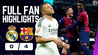 Real Madrid DESTROYED by Barca Real Madrid 04 Barcelona Highlights [upl. by Eileek]