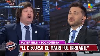 quotBrancatelli está mintiendoquot Javier Milei en Intratables 051219 [upl. by Enoid]