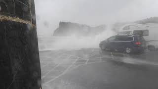 Teignmouth storm 29092024 Parked cars daring the waves [upl. by Hoisch]