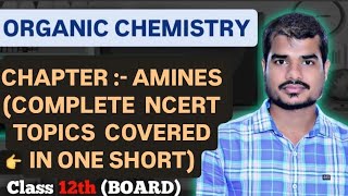 ORGANIC CHEMISTRY AMINESCOMPLETE NCERT CHAPTER OF AMINESCLASS 12THBOARD EXAM 12THNAME REACTION [upl. by Treve]