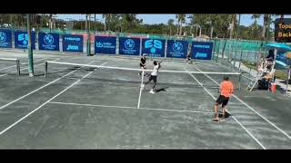 Tennyson Whiting competing with the twohandled tennis racket [upl. by Ahsened]