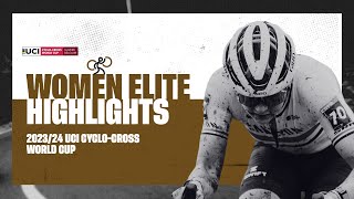 Gavere  Women Elite Highlights  202324 UCI Cyclocross World Cup [upl. by Sana]