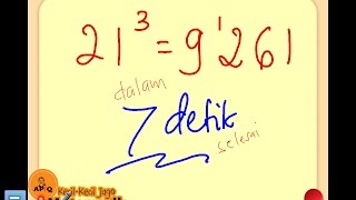 Jurus 7 Detik Berhitung Cepat Kubik Akar Pangkat 3 Matematika APIQ [upl. by Huberty673]