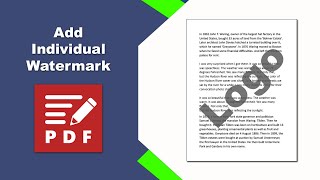 How to insert multiple watermarks to certain pages of a pdf document in PDFXChange Editor [upl. by Ahtebat]