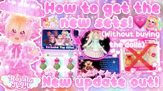 HOW TO GET THE NEW SETS WITHOUT BUYING THE DOLLS💗 New sets bingo game etc  Royale High Roblox💖🏰 [upl. by Charie236]