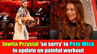 BBC Strictly Come Dancings Jowita Przystal so sorry to Pete Wicks after painful training update [upl. by Aytida]