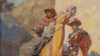 Maynard Dixon Cowboys Painting Restoration Art Conservation [upl. by Silra362]