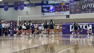 Video BoydenHull volleyball scores match point against Hinton to advance to state [upl. by Vinita]