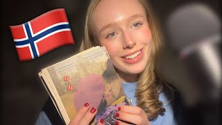 ASMR in norwegianpå norsk  reading a book in norwegian whispered 📚 [upl. by Annahsirhc]